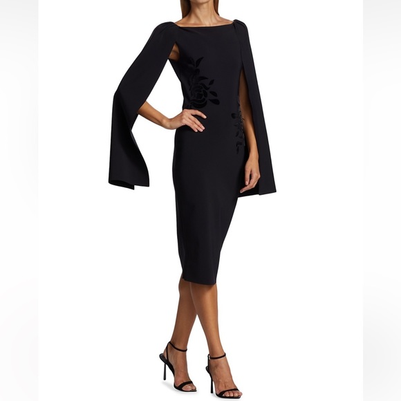 Chiara Boni La Petite Robe Romane Floral Knee-Length Cape Dress 2 - Picture 1 of 8